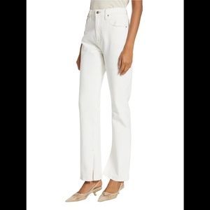 Derek Lam 10 Crosby Frankie Ultra High-Rise Stretch Straight Jeans Ivory Size 29